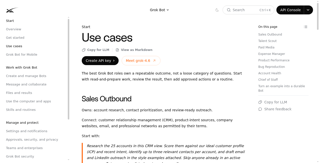 官方 Use cases